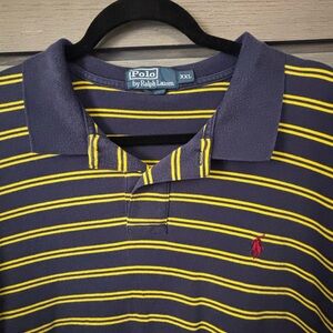 Ralph Lauren Blue and Yellow Striped Polo